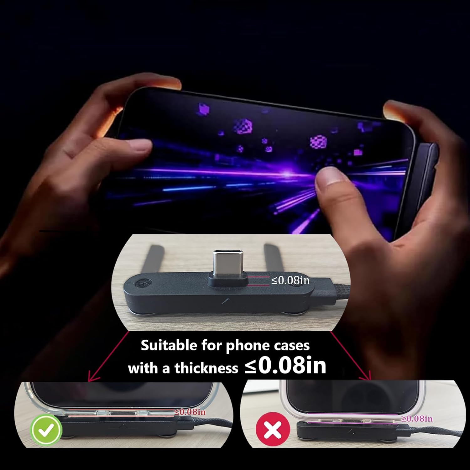 240W Type-C Fast Charge Cable with Phone Stand - Image 8