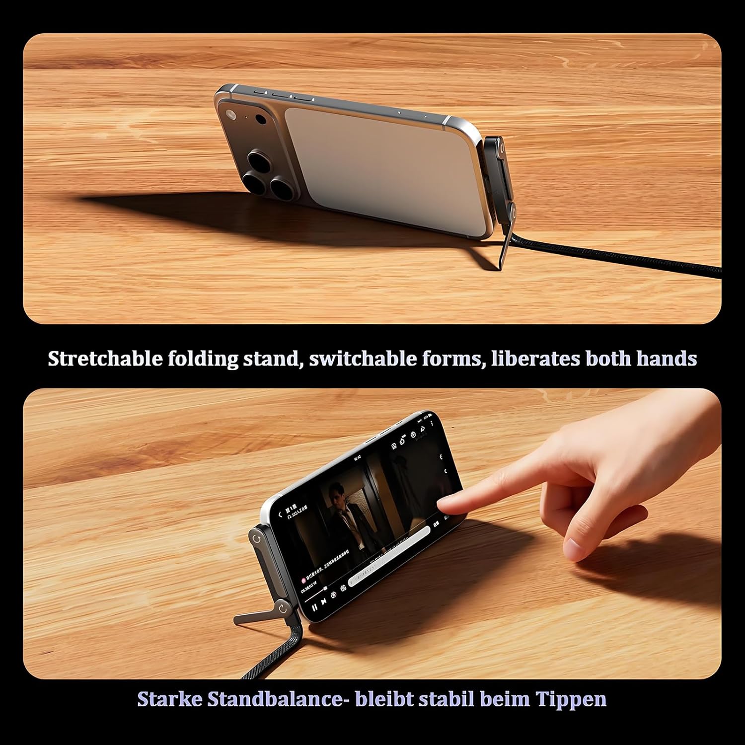 240W Type-C Fast Charge Cable with Phone Stand - Image 4